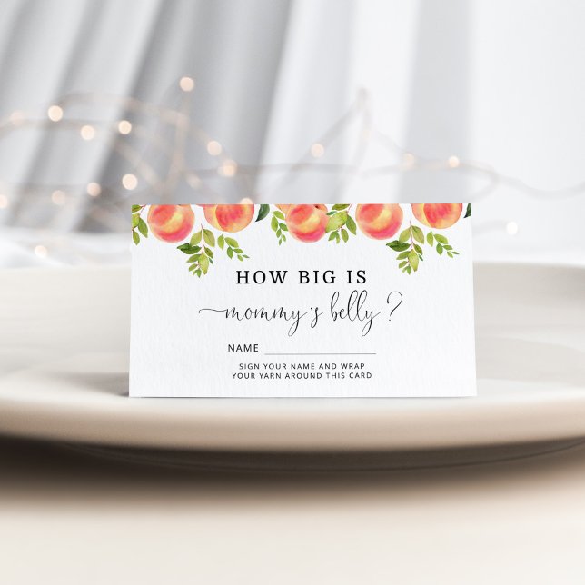 Watercolor peach how big is mummy's belly enclosure card (Creator Uploaded)