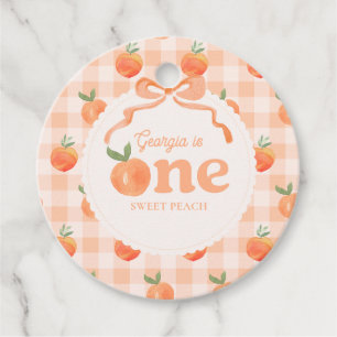 Watercolor Peach Party Favor Tag
