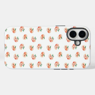 Watercolor Peach Pattern iPhone 16 Plus Case
