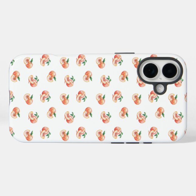 Watercolor Peach Pattern Case-Mate iPhone Case (Back (Horizontal))