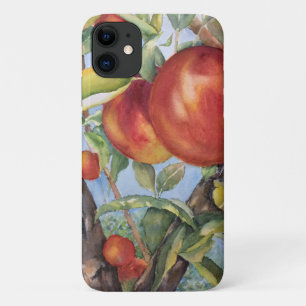 Watercolor Peach Tree Orchard Fruit Harvest  Case- Case-Mate iPhone Case