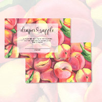 Watercolor peaches diaper raffle ticket