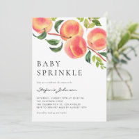 Watercolor Peaches Summer Baby Sprinkle