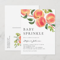 Watercolor Peaches Summer Baby Sprinkle