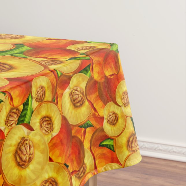 Watercolor Peaches Tablecloth (In Situ)