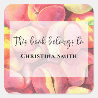 Watercolor peaches - This book belongs to