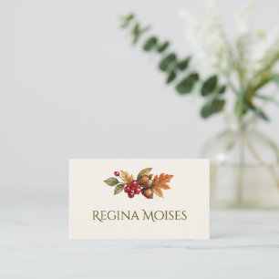 Watercolor Pear Fig Botanical Thanksgiving Place Card