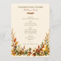 Watercolor Pear Fig Elegant Thanksgiving Harvest