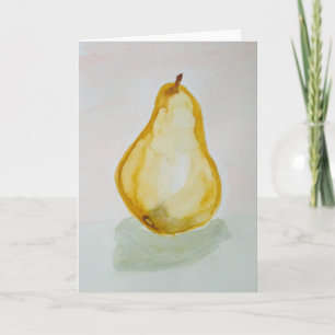 Watercolor Pear Greeting Card