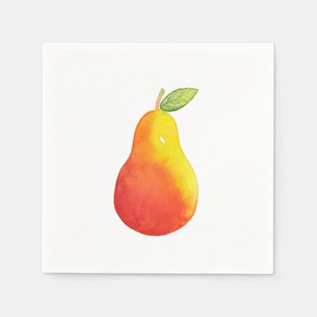 Watercolor Pear Napkin (Front)