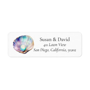 Watercolor Pearl in Oyster Address
