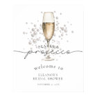 Watercolor Pearls.& Prosecco Bridal Shower Welcome