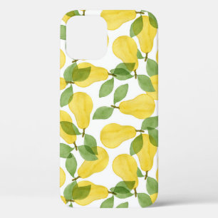 Watercolor Pears: Hand Painted Pattern iPhone 12 Case