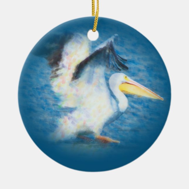 watercolor pelican 17 ornament (Front)