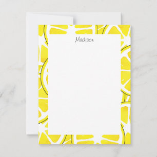 Watercolor & Pen Lemon Slices Card