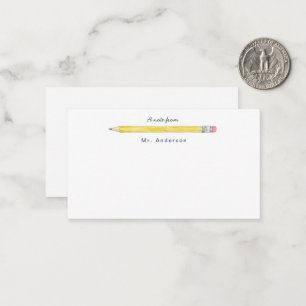 Watercolor Pencil Teachers Little Card