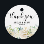 Watercolor Peonies Gold Foil Wedding Thank You Favour Tags<br><div class="desc">Add a personalised accent to party favours and thank you cards with this floral thank you tag. It features beautiful watercolor peonies,  foliage and faux gold foil and gold glitter accents. Perfect for spring weddings,  birthday parties,  bridal showers,  baby showers and other events.</div>