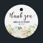 Watercolor Peonies Gold Foil Wedding Thank You Favour Tags<br><div class="desc">Add a personalised accent to party favours and thank you cards with this floral thank you tag. It features beautiful watercolor peonies,  foliage and faux gold foil and gold glitter accents. Perfect for spring weddings,  birthday parties,  bridal showers,  baby showers and other events.</div>