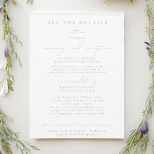 Watercolor Peonies Wedding Details Enclosure Cards