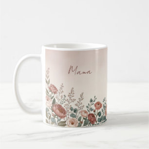 Watercolor Peony Botanical Coffee Cup for Mum