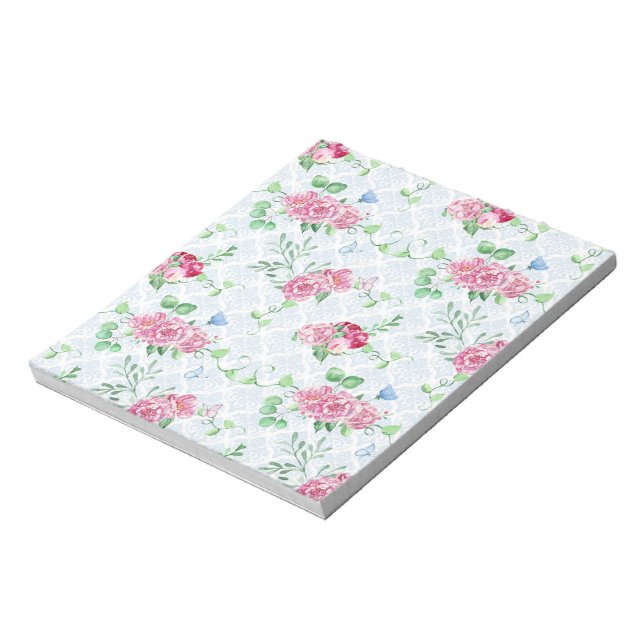 watercolor peony,butterfly watercolor notepad (Rotated)