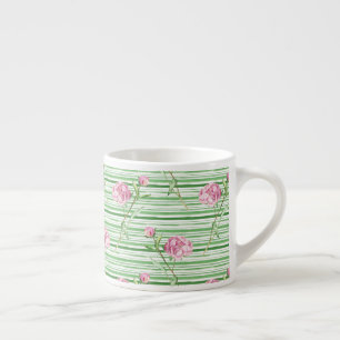 watercolor peony espresso cup