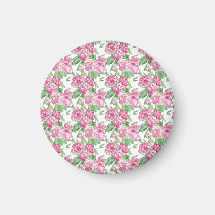 Watercolor peony field magnet
