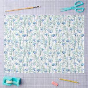 Watercolor peony floral decoupage tissue paper