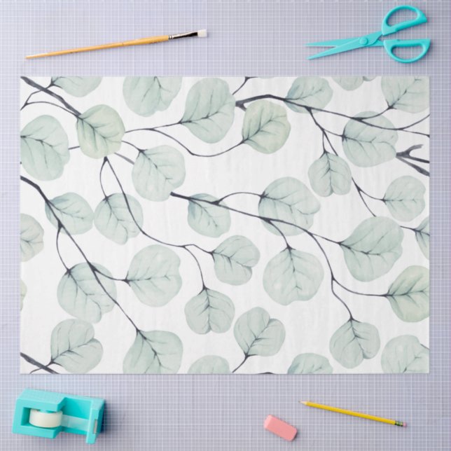 Watercolor peony floral decoupage tissue paper (Craft)