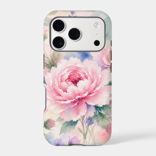Watercolor Peony Flower