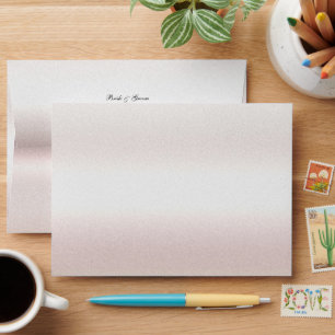 Watercolor Peony Flower Envelope