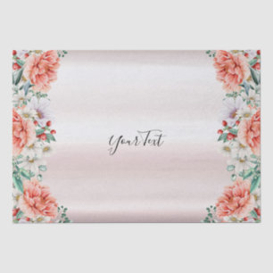 Watercolor Peony Flower Tissue Paper