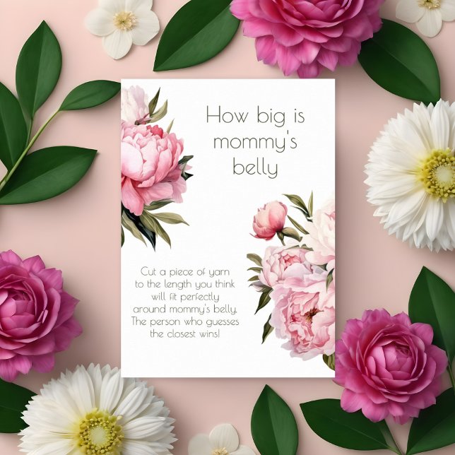 Watercolor peony how big is mummy's belly game poster (Creator Uploaded)