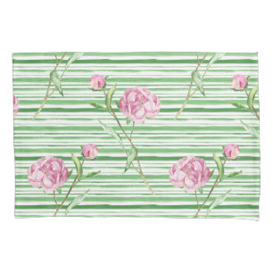 watercolor peony pillowcase