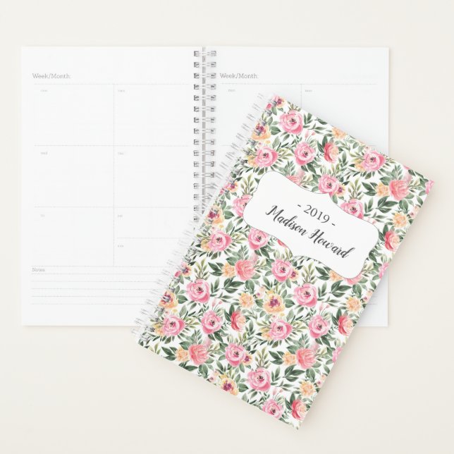 Watercolor Peony Planner (Display)