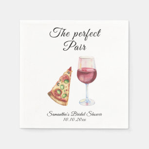 Watercolor Perfect Pair Bridal Shower Napkin