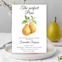 Watercolor Perfect Pear Floral Bridal Shower