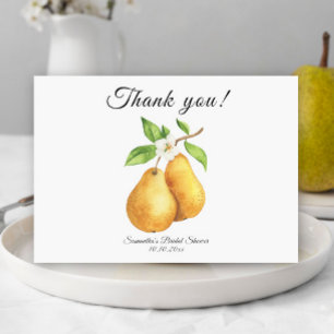 Watercolor Perfect Pear Thank You Bridal Shower