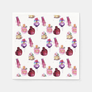 Watercolor Perfume Bottles Napkin