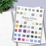 Watercolor Personalised 2023 Planner<br><div class="desc">This Planner is decorated with a watercolor pattern in soft muted shades.
Perfect for an artist or someone who enjoys painting.
Personalise it with your name or monogram and the year.
Original Watercolor Pattern © Michele Davies.</div>