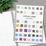 Watercolor Personalised 2023 Planner<br><div class="desc">This Planner is decorated with a watercolor pattern in soft muted shades. Perfect for an artist or someone who enjoys painting. Personalise it with your name or monogram and the year. Use the Customise Further option to change the text size, style, or colour if you wish. Original Watercolor Pattern ©...</div>