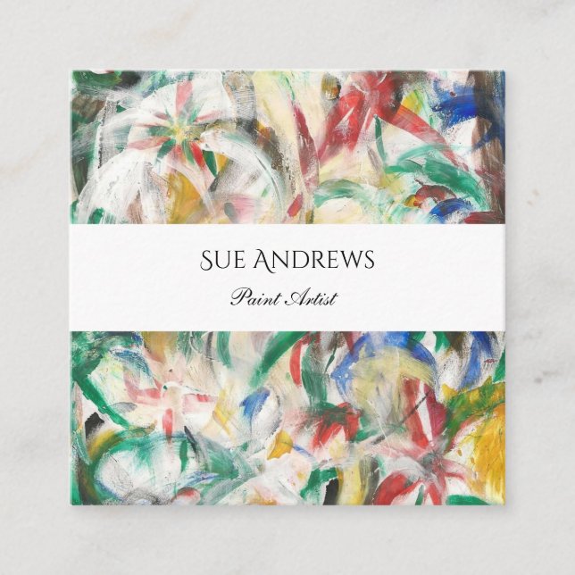 Watercolor Personalised Artist Business Card (Front)