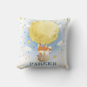 Watercolor Personalised Moon Air Balloon Cushion