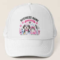 Watercolor Personalised Pet Grooming Trucker Hat