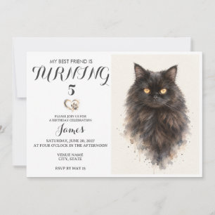 Watercolor Pet Birthday Invitation