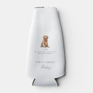 Watercolor Pet Funny Wedding Favour Bottle Cooler