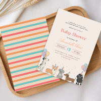 Watercolor Pet Pawty Dog Baby Shower