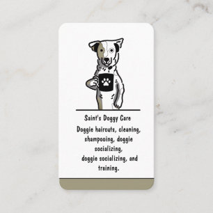 Watercolor Pet Sitter Dog Walker Groomer  Business Card