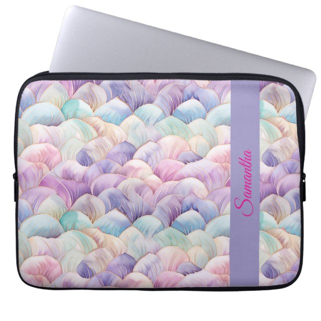 Watercolor Petals Laptop Sleeve (Front)