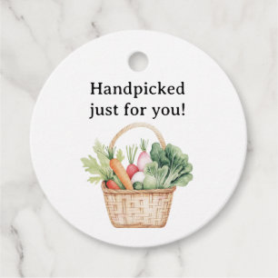 Watercolor Peter Rabbit Veggie Basket Baby Shower  Favour Tags